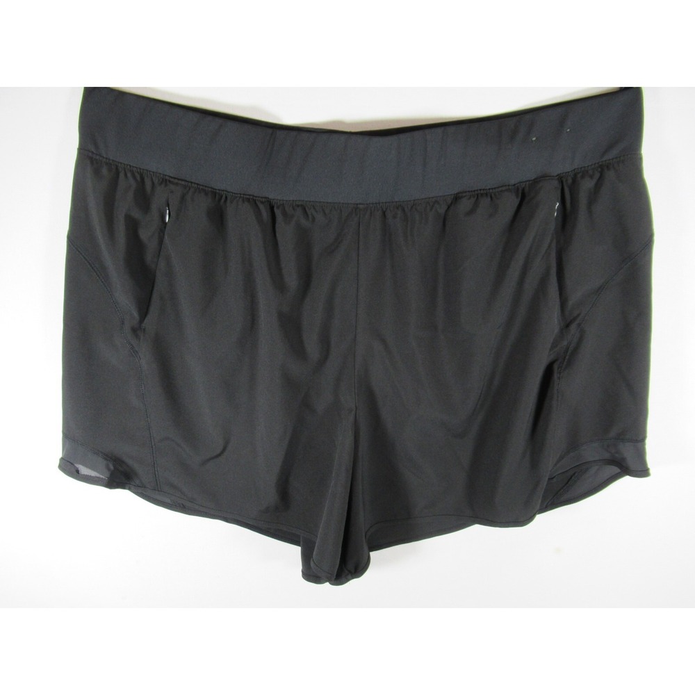 Tek Gear Workout Shorts Plus Size 3X Black Mesh Sides Moisture Wicking Relaxed